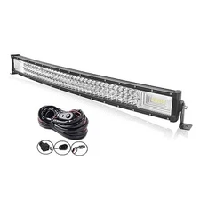  32 inch 405W Curved LED Light Bar Triple Row Work Light Spot Flood Beam with 