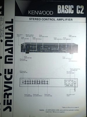 KENWOOD BASIC C2 Control Amplifier Service Manual Photocopy