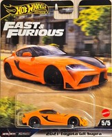 Hot Wheels Premium, 2021 Toyota Gr Supra 5/5 Fast & Furious