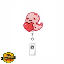 Nurse Dinosaur Badge Reel Holder Retractable Alligator Clip