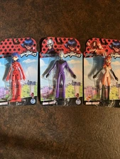 Miraculous Lot of 3 - BendEms Zag Heroez Playmates Toys Bendable Poseable NEW