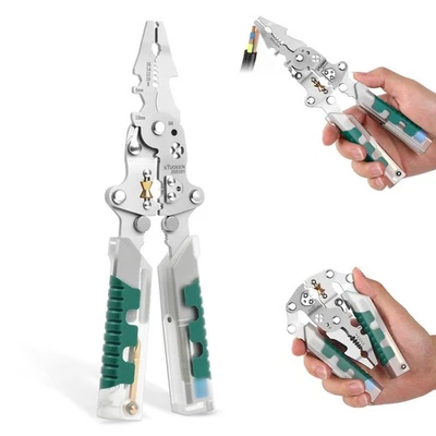KOYUNWONG Tuvilo Electrical Pliers - 18 In 1 Foldable Ｗire Stripper, 2025 Upgrade Foldi...