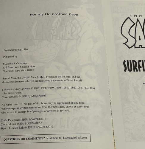 The Collected Sam & Max Surfin' The Highway TPB Paperback Purcell 1996 2nd Print - Picture 11 of 13