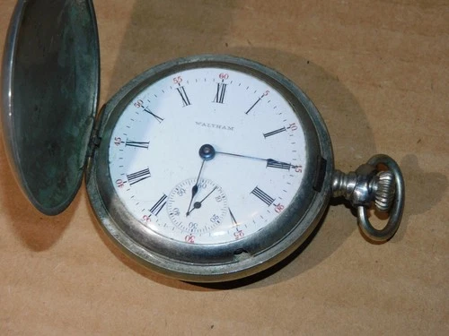 Antique Waltham 15J 18s Keystone Silveroid Case Pocket Watch AS IS Parts Repair
