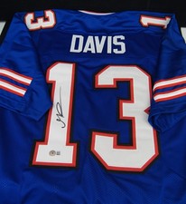 GABRIEL DAVIS Autographed Custom Buffalo Bills Jersey Size XL BECKETT BAS