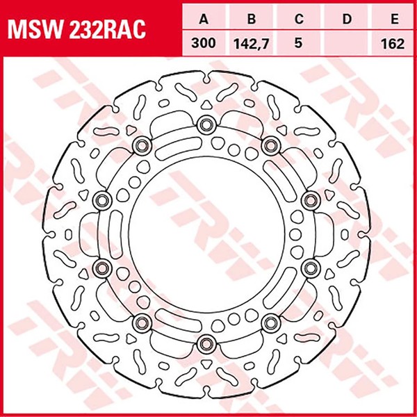 TRW Bremsscheibe (FüR: Kawasaki Ninja 7 Hybrid ABS CX500A 24 Vorne )-image