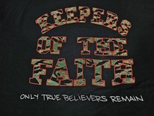 Keepers Of The Faith Terror Rock Band Retro Black Men’s T-Shirt Size 3XL