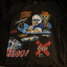 Vintage Changes 1992 Speed Racer Racer X Gray Anime T Shirt Made in USA Size L