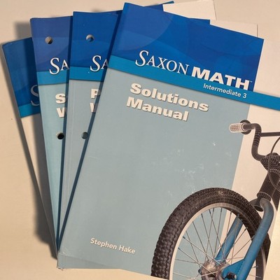 Saxon Math Intermediate 3 set Workbook Solutions Power Up Text No Writing
