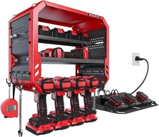 Power Tool Organizer Wall Mount Charging Station 3 Layer Heavy Duty Storage Rack
