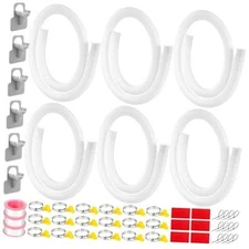  6 Sets 1.25''x 59'' Pool Hose for Above Ground Pools, 59 Inch White