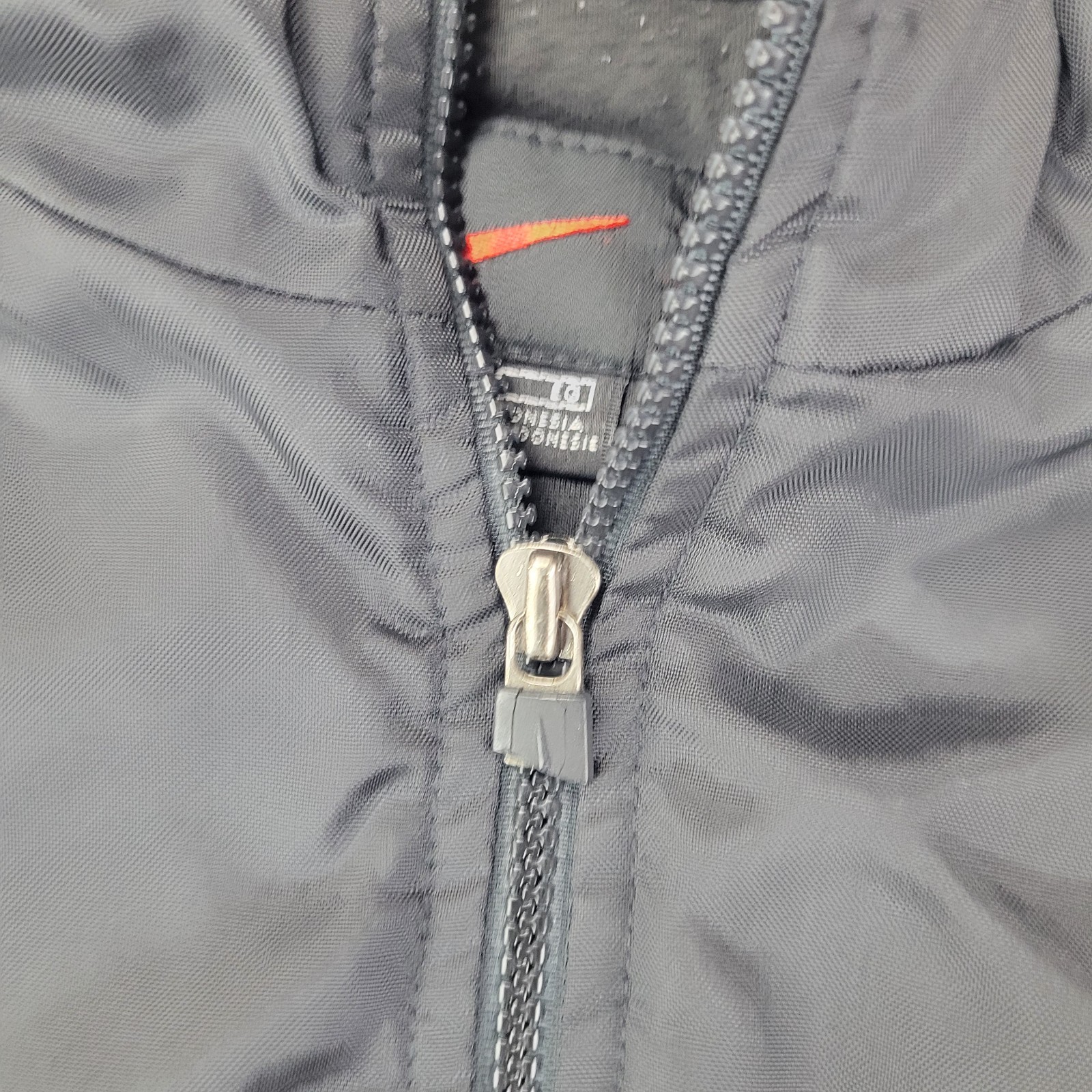 Nike Jacket Black/White Polyester Lined Hooded Po… - image 3