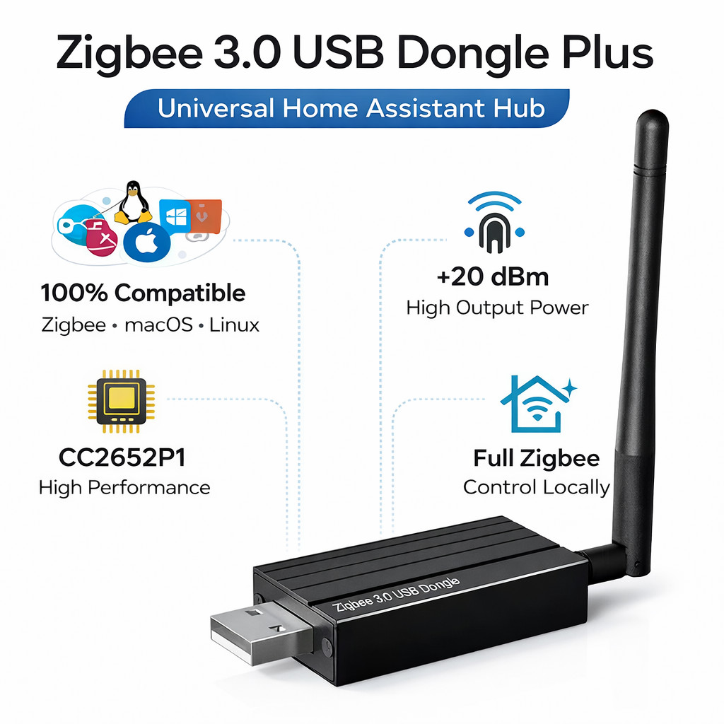 Dongle Zigbee 3.0 Home Assistant pour intégrer vos capteurs sans cloud