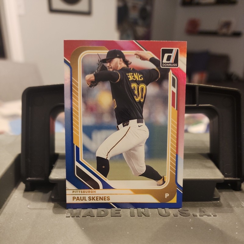 2026 Panini Donruss Baseball Paul Skenes #70 Red and Blue Pittsburgh Pirates