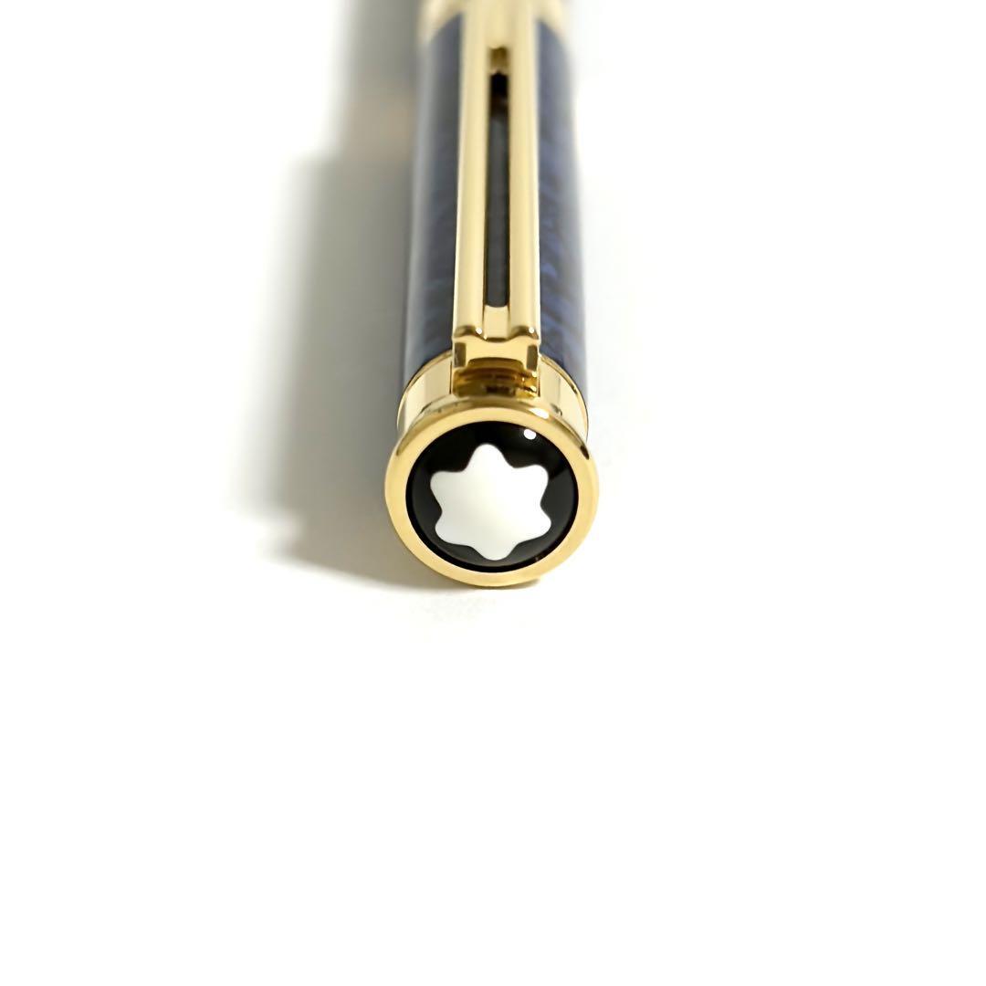 モンブランmontblanc ノブレス 万年筆 No.18140 ブルーマーブル
