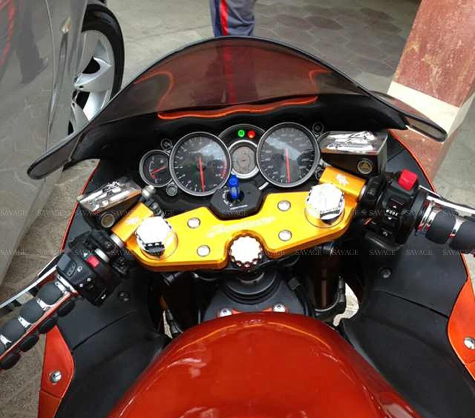 Abrazadera superior superior delantera triple árbol descendente para Suzuki Hayabusa 2008-2020 Foto 2 de 4