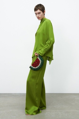 ZARA SEQUIN WATERMELON CROSSBODY BAG EMBROIDERED BEADED RHINESTONE SHOULDER  | eBay