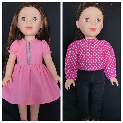 2022 Paradise Kids Doll Brown Hair Brown Sleep Eyes with TWO Outfits and Shoes