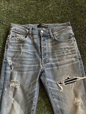 Size 30 - Amiri MX1 Jeans $1290 Retail Denim Black Patch 100 Size 30 - Amiri MX1 Jeans $1290 Retail Denim Black Patch 100