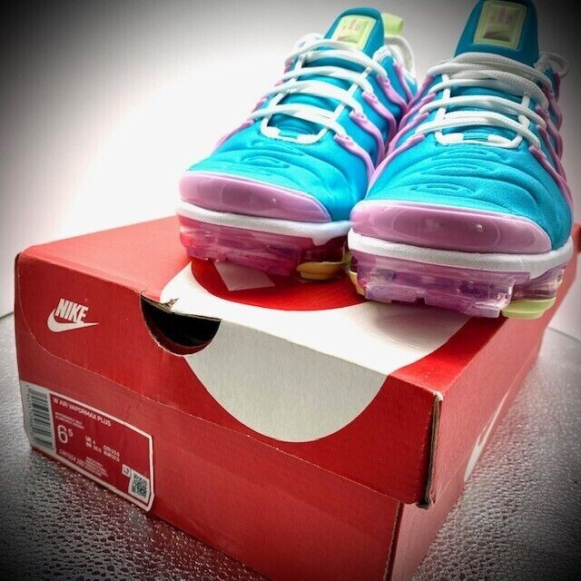 Nike Air VaporMax Plus Easter White Volt Aqua CW7014 100 Women's Size 6.5 194274579680 - Foto 10