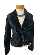 Vintage Old Navy black velvet dotted blazer size M