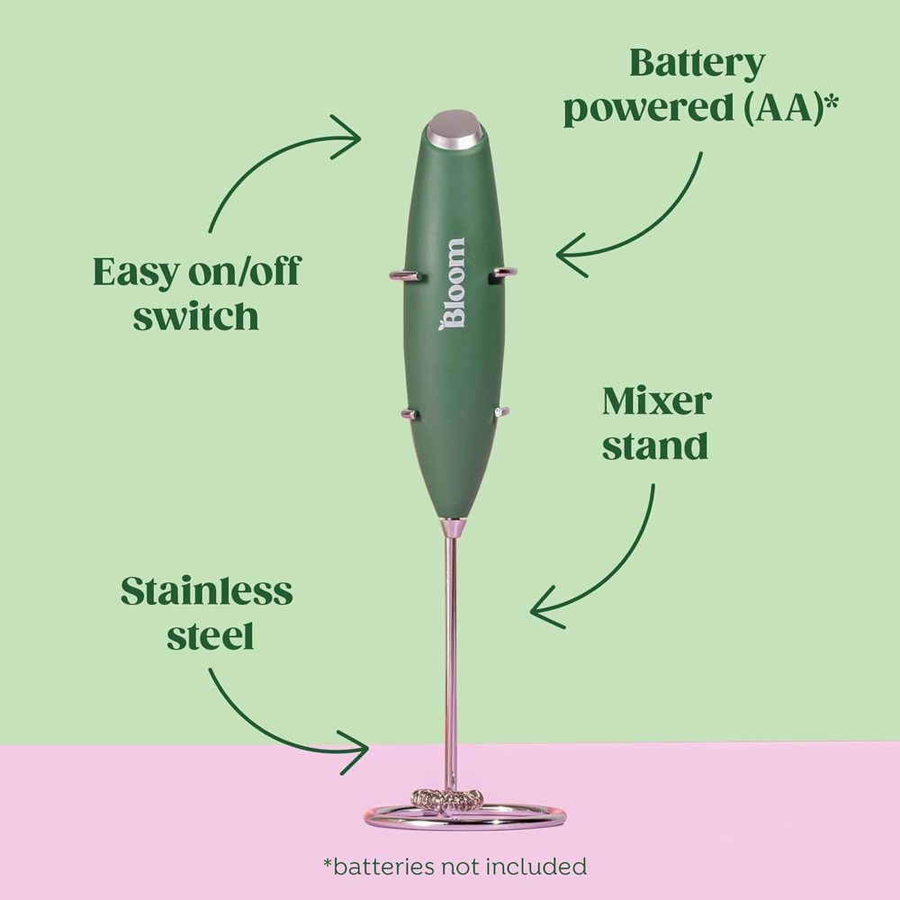 Handheld Electric Milk Frother Stainless Steel Drink Mixer Foam Maker