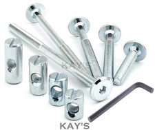 FURNITURE CONNECTING BOLTS COMPLETE WITH BARREL NUTS & ALLEN KEY COT BED