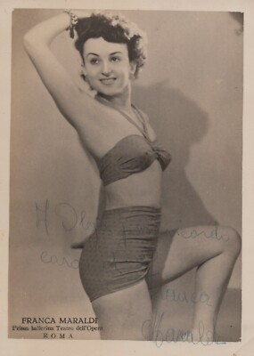 TEATRO DALL´OPERA PRIMA BALLERINA FRANCA MARALDI CUBA 1940s SIGNED Photo Y 410