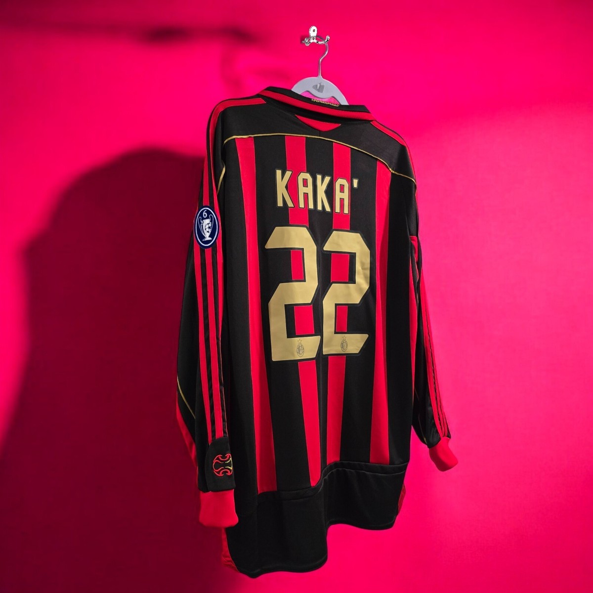 AC MILAN HOME 2006/2007 - Retro - Soccer - KAKÁ # 22 - LARGE (USA