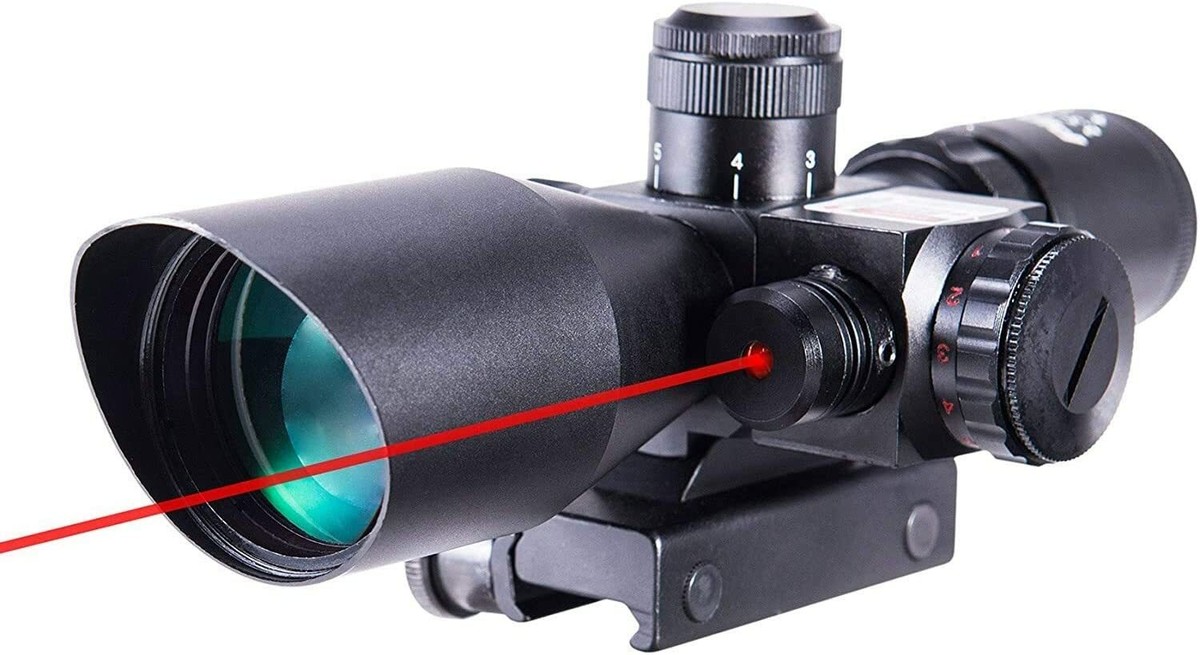 2.5-10x40 Red Green Illuminated Mil-dot Tactical RifleScope with