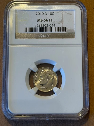 2010-D ROOSEVELT DIME NGC MS66FT