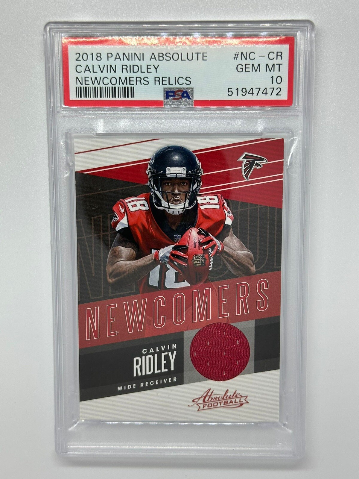 Calvin Ridley Panini Absolute Newcomers Relics #NCCR Base