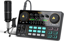 Audio Interface with DJ Mixer and Sound Card, ALL-IN-ONE, 3.5mm AM200-S1