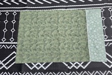 Handmade pillowcase standard sz French Seam Christmas green pinecones snowflakes
