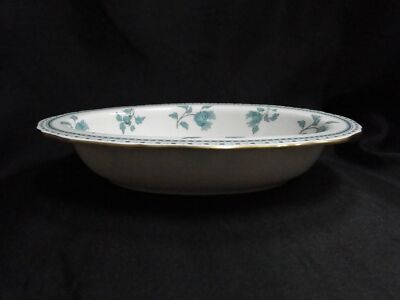 Spode Darlington Teal, Teal Flowers: Oval Serving Vegetable Bowl - Main Image