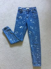Sandro Paris Paint Splatter Boyfriend-fit tapered High-rise Jeans Size 34