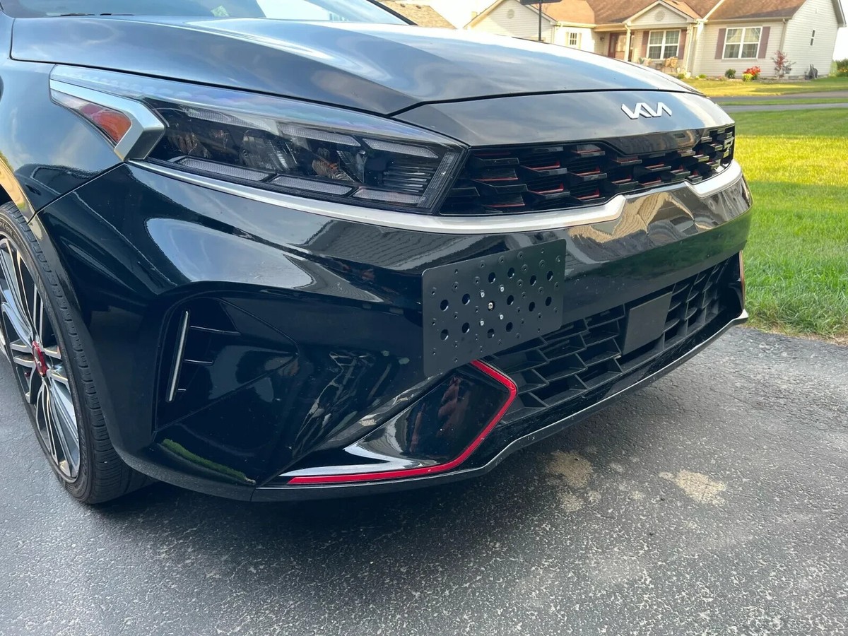 2022-2025 Kia Forte Front Bumper Tow Hook License Plate Mount