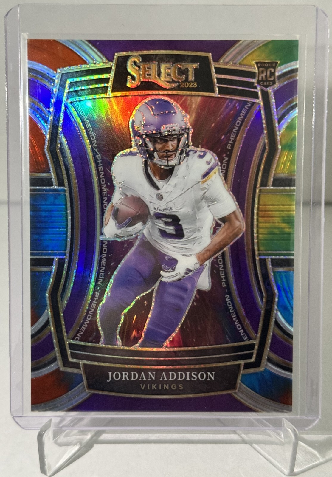 2023 Panini Select - Jordan Addison - Phenomenon Tie-Dye Prizm Rookie - 7/25!
