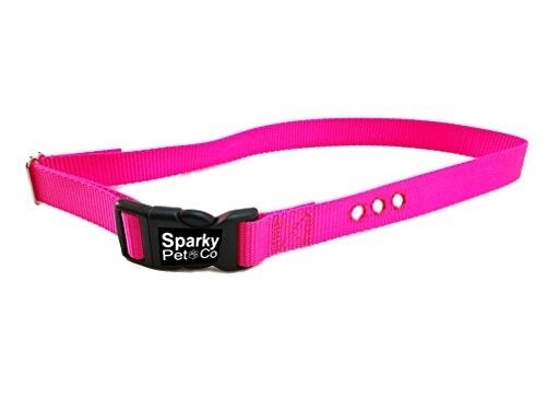 1" Wireless Stubborn Dog In-Ground Replacement Collar Strap, Neon Pink - Picture 1 of 1