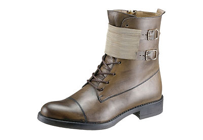 INUOVO-Stiefelette Echtlleder taupe used. NEU!!! SALE%%%