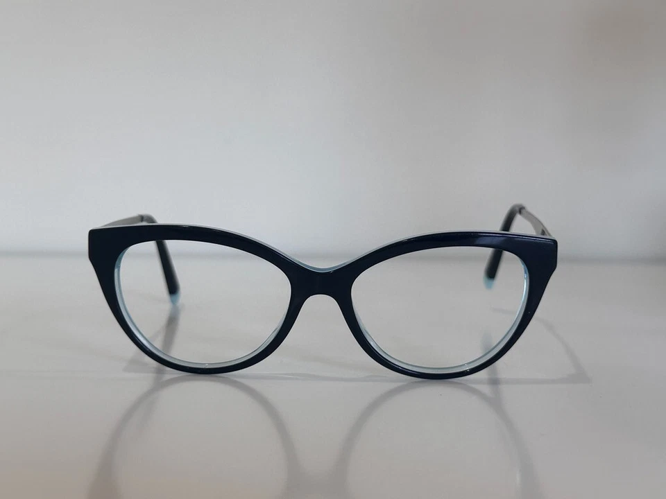Tiffany & Co. TF 2180 8274 Cat Eye Blue Silver Eyeglasses Frame 52-16-140 - Image 2 of 4