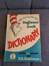 The Cat in the Hat Beginner Book Dictionary 1964 Dr. Seuss FIRST EDITION Vintage