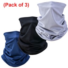 (3 Pack) Bandana Face Head Neck Tube Cycling Motorcycle Fishing Breathable Scarf