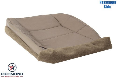 00 01 02 Lincoln Navigator - Cubierta de asiento de cuero genuino inferior lateral del pasajero bronceado - Imagen 5 de 14