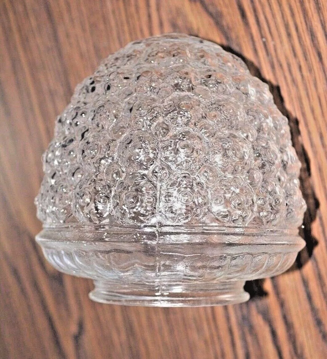 Vintage Clear ACORN SHAPE Bubble Glass Lamp Light Fixture