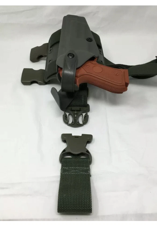 Safariland 6005 SLS Tactical STX Green RH Holster w/ Quick Release BERETTA 92 96 - Image 3 of 4