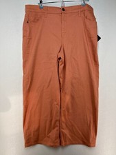 Ava  Viv Pants Women's Wide Leg Crop High Rise Coral Atoll