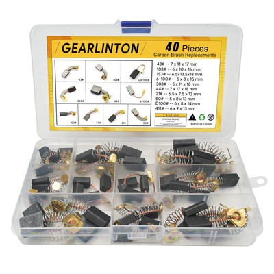 Electric Motor Carbon Brushes for Power Tools Repair Maintenance Set of 40 PC...