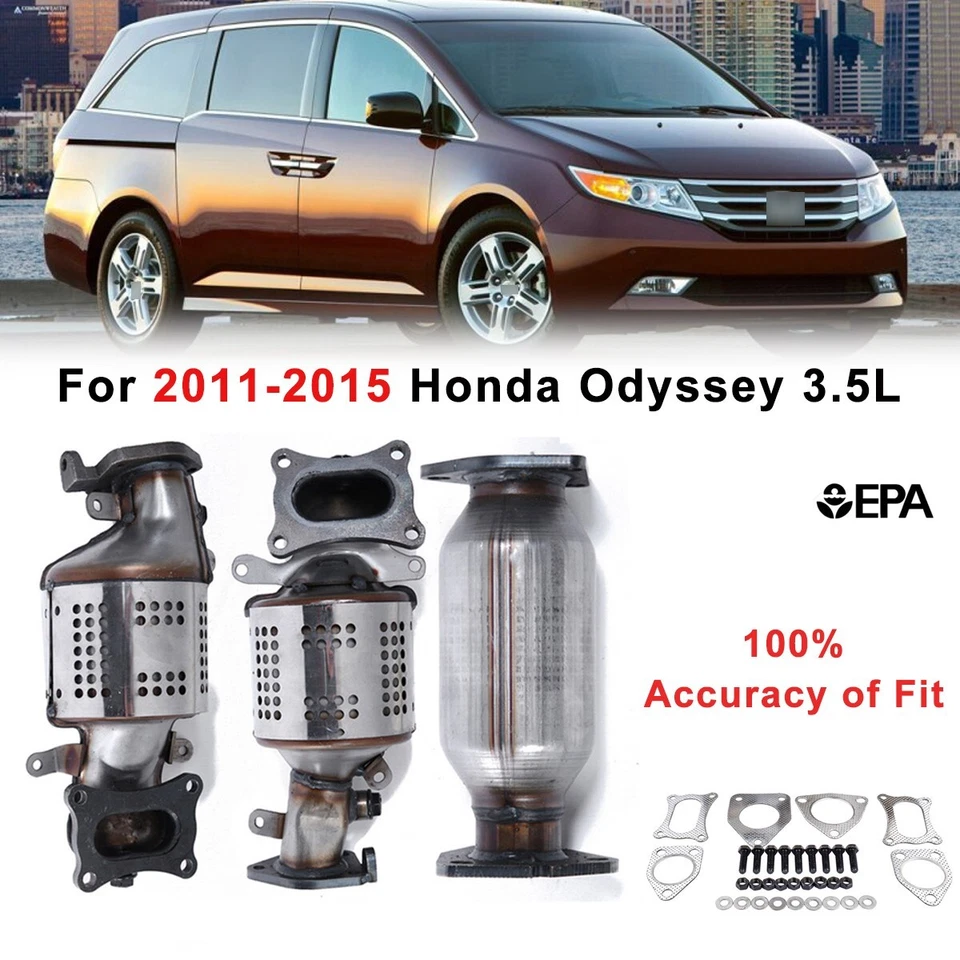 Juego convertidor catalítico completo EPA R&L TRASERO para Honda Odyssey 2011-2015 3,5 L Foto 2 de 4