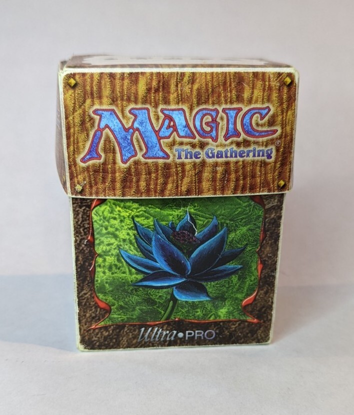 Rare Vintage Black Lotus Juzam Djinn Ultra Pro Deck Box 1997 Magic the Gathering view 1